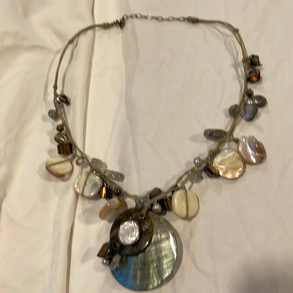 Silpada “Boardwalk” mother of Pearl and shell necklace
